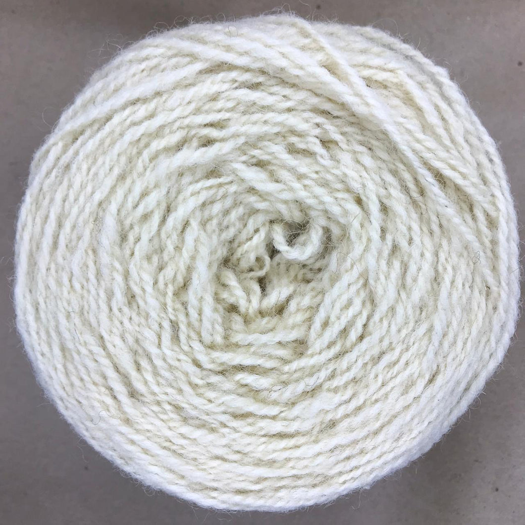 Ovillo de lana delgada | Natural Blanca
